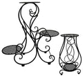 Red Carpet Studios 20059 Tiered Plant Stand, Black - Set of 2